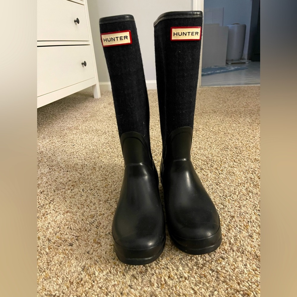 Hunter Arlen Plaid Rain Boots size 7